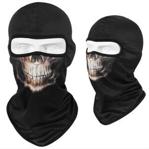 Tactical Skull Ghost Printed Full Face Mask Balaclava Halloween Ski Motorcycle